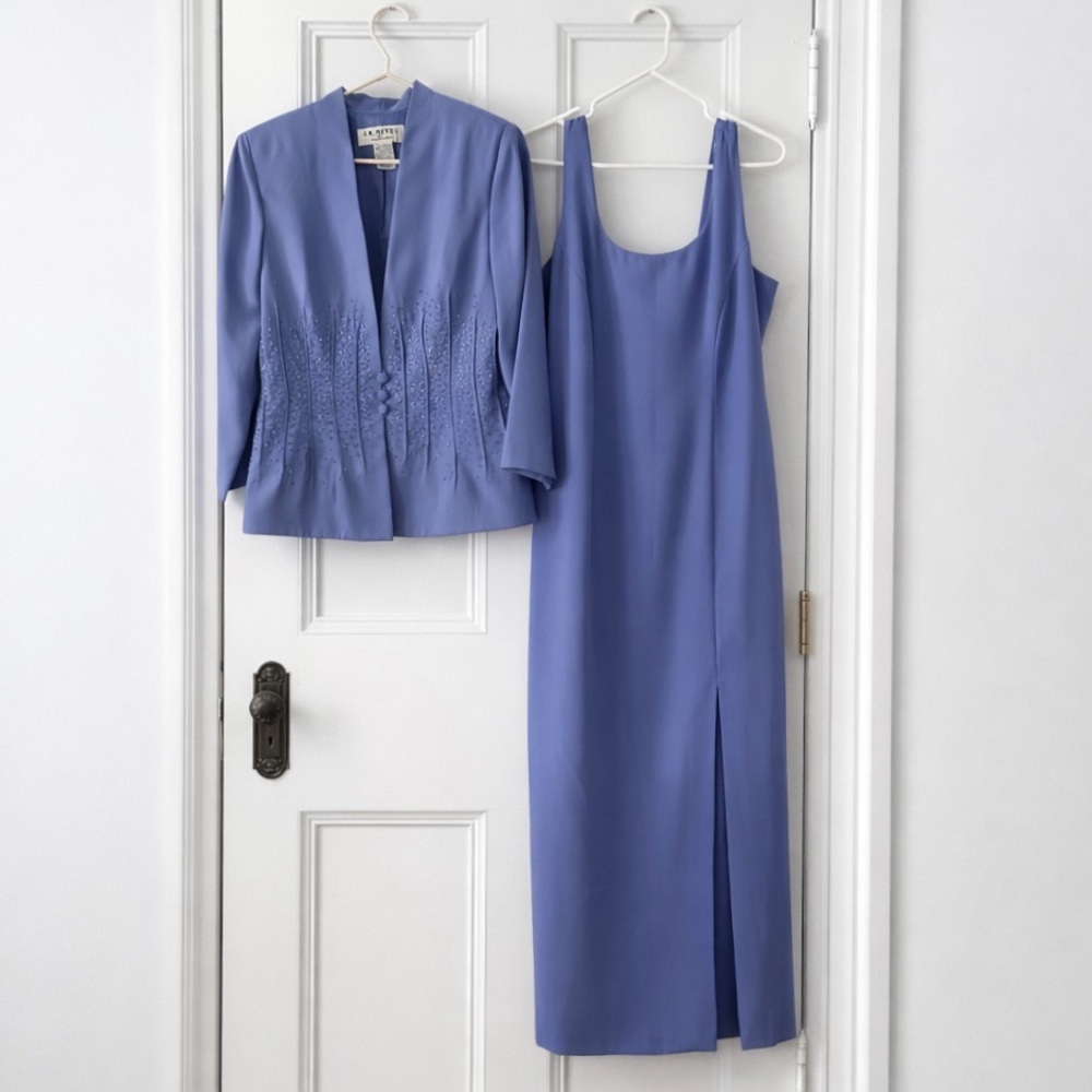 Vintage J.R.NITES Lavender Dress and Jacket Set